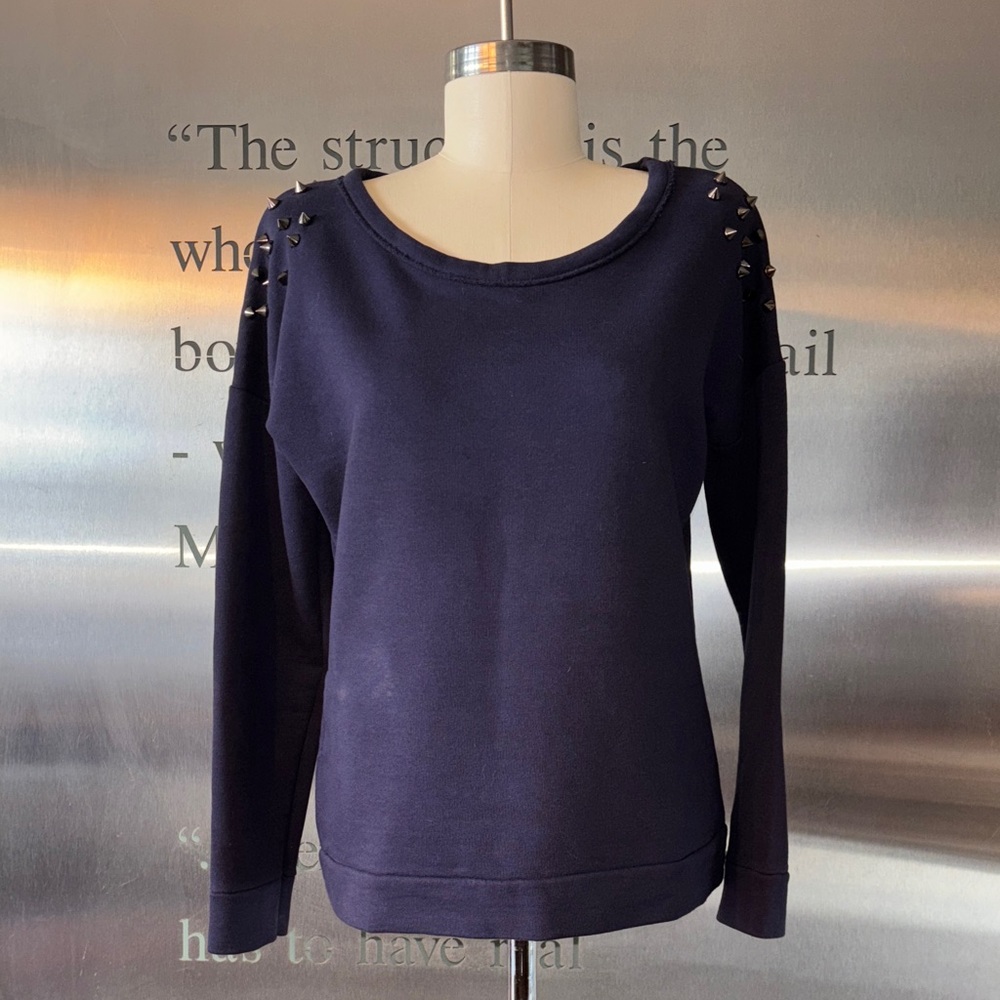 3 for $10 Navy Studded Sweatshirt